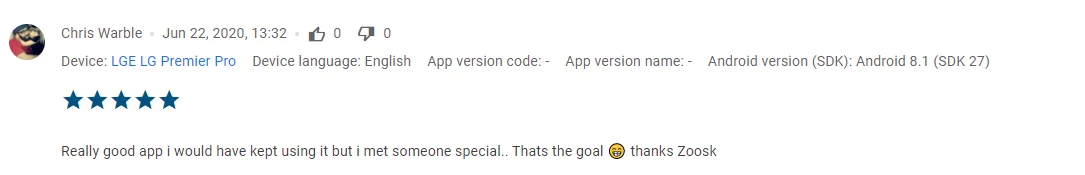 Google-play-store-Zoosk-review
