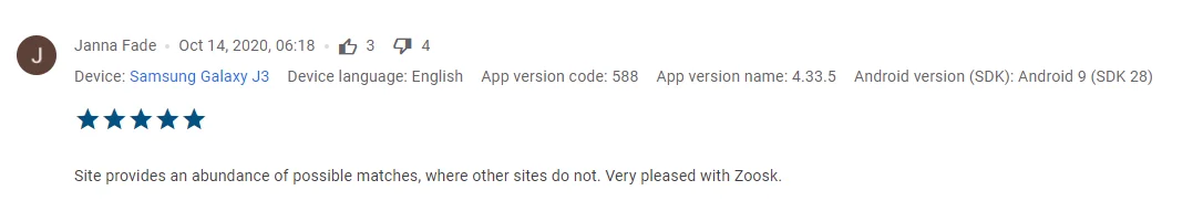 Google-play-store-Zoosk-review
