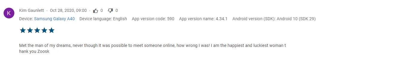 Google-play-store-Zoosk-review