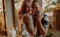 happy couple dancing as she learns to understand men better