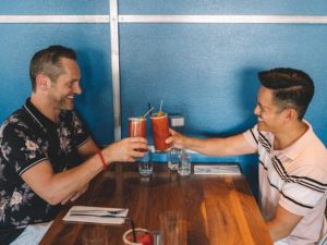 happy gay couple on date after listening to the best gay dating advice