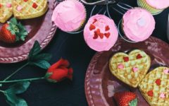 pink cupcakes and heart shaped waffles as an example of the love bombing phenomenon