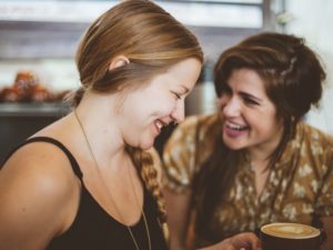 two friends enjoying coffee and the results of relationship building