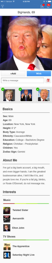 Donald Trump's Online Dating Profile