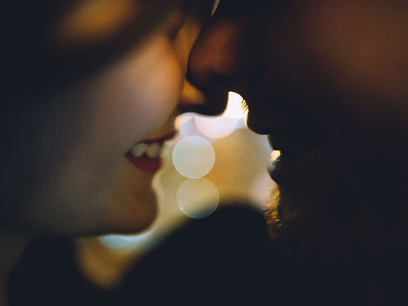 This couple looking into each other's eyes may be falling in love too fast.