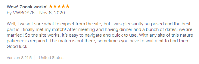 Apple-app-store-Zoosk-review