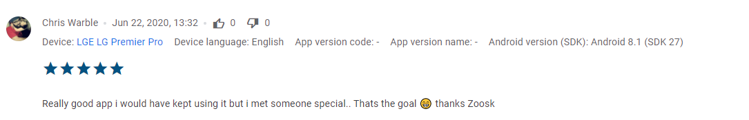 Google-play-store-Zoosk-review