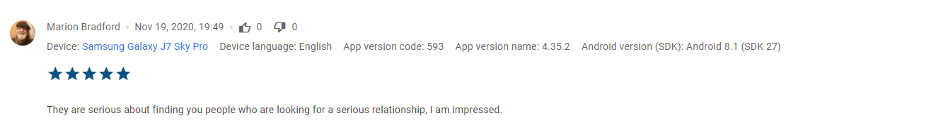 Google-play-store-Zoosk-review