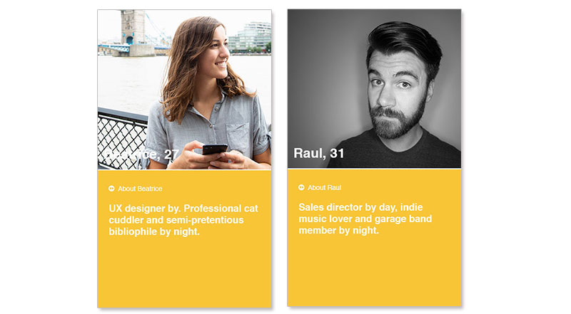 Two screenshots of some of the best dating app bios.