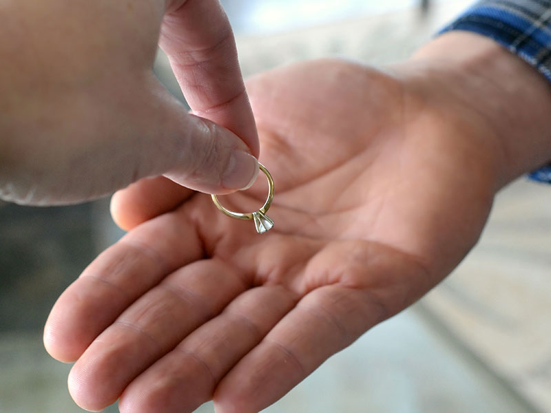 One of these causes for divorce, made this woman give her ring back to her husband.