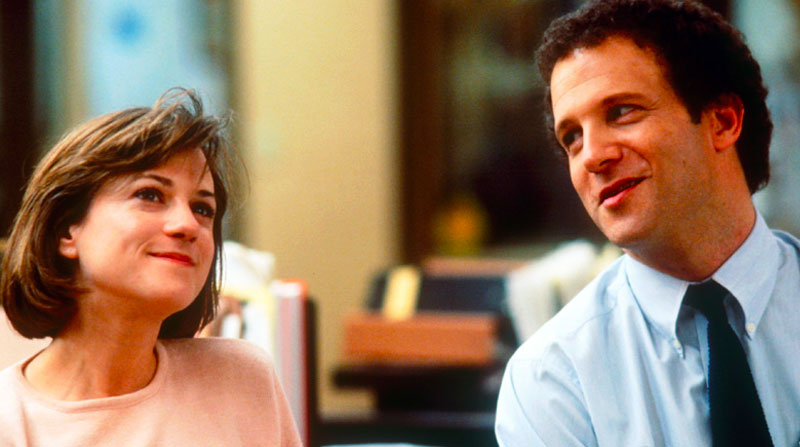 A movie still from Broadcast news where these declarations of love come from.