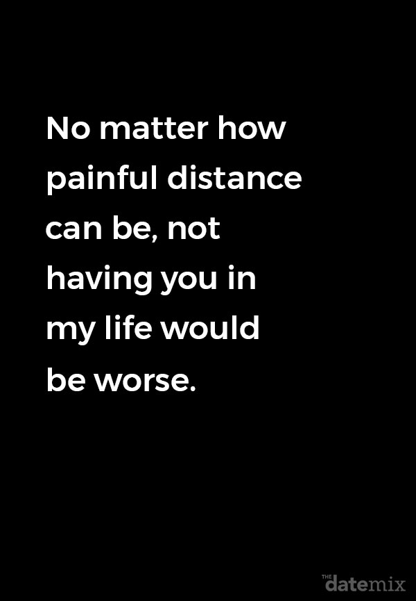 A black background with the long distance love quote below written across it.