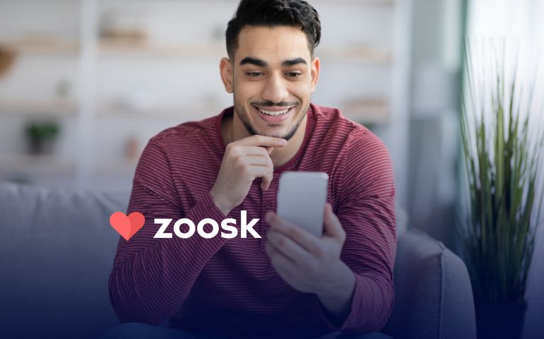 Man texting someone he likes on a dating app. 